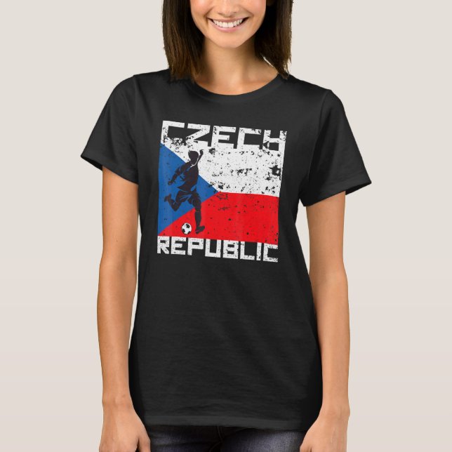 Tjeckiska republikens fotbollsspelare Fläkt Jersey T Shirt (Framsida)