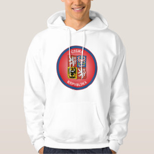 Tjeckiska statsvapnet cirkelform hoodie