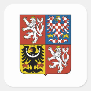 Tjeckiska Underbarare Jackande av Arm, Tjeckien Fyrkantigt Klistermärke