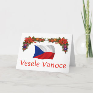 Tjeckiska Vesele Vanoce (god jul) Helgkort