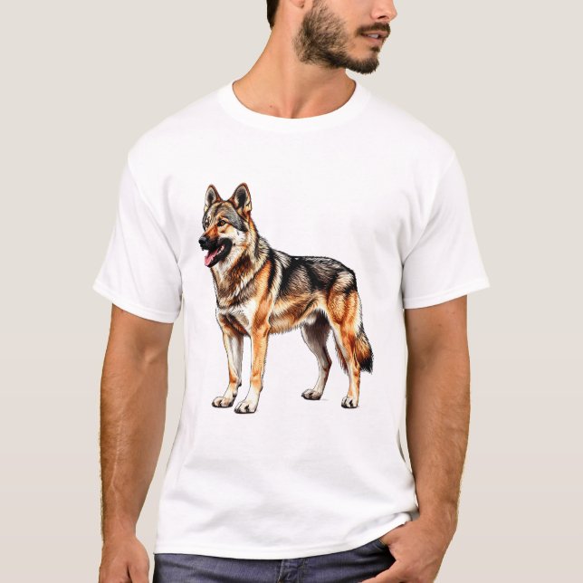Tjeckoslovakisk Varghund T Shirt (Framsida)