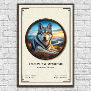 Tjeckoslovakisk Varghund Zoologi Serie Poster