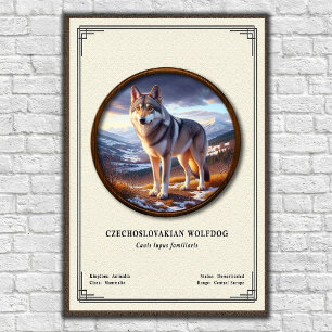 Tjeckoslovakisk Varghund Zoologi Serie Poster