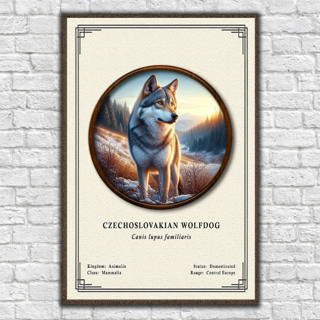 Tjeckoslovakisk Varghund Zoologi Serie Poster (Skapare uppladdad)