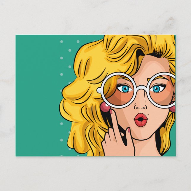 Tjej #1 vykort (Framsida)