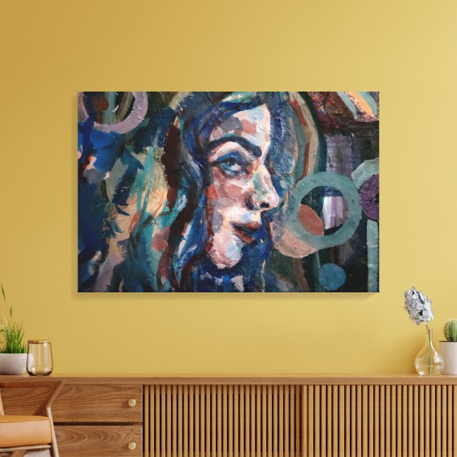 Tjej Älskar Mig Blues Canvastryck (Insitu (Vardagsrum))