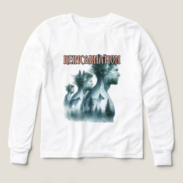 Tjej Bella+Canvas Tri-blend Långärmad Tröja, Så T Shirt (Design framsida)