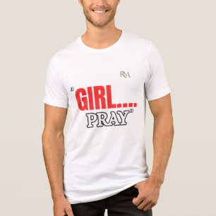 Tjej bön T-shirt Kristet kläder baserat på tro