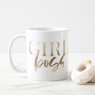 Tjej Boss Gul Guld Modern Kraftfull Kaffemugg