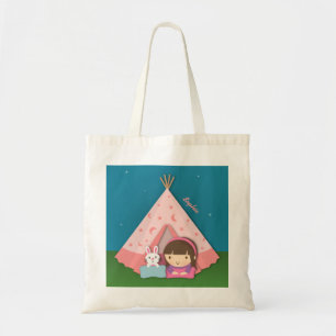 Tjej Camping Teepee Tält Kanin Tygkasse