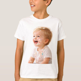 Tjej eller pojke t-shirt för baby cake smash födel