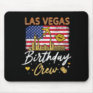 Tjej Familj Las Vegas Födelsedags Crew Squad Födel Musmatta
