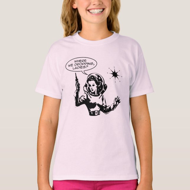 Tjej Gamer  T Shirt (Framsida)