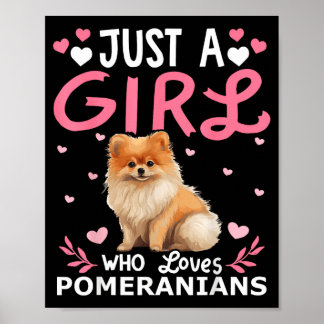 Tjej Hundar Kvinnor En Tjej Som Älskar Pomvibesnia Poster