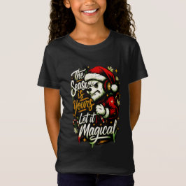 Tjej jul Björn DJ Edgy Holiday Magic T-shirt