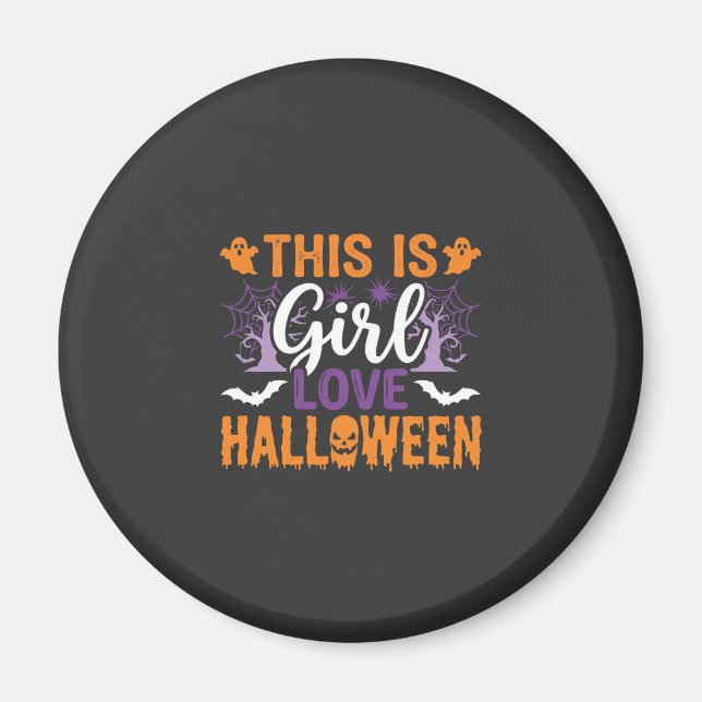 Tjej kärlek Halloween spökdesign_1 Magnet (Framsidan)