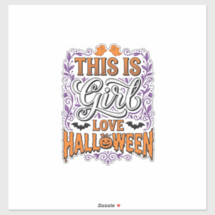 Tjej Kärlek Halloween Vintage Söt Spöklik Tröja De Klistermärken