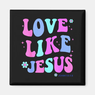Tjej kärlek som Jesus Söt kristen tonårs kvinna Gu Magnet