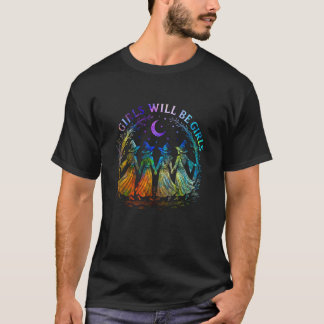 Tjej Kommer Att Vara Tjejer Häxa Häxig Kuslig Säso T Shirt