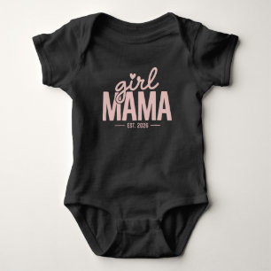 Tjej mamma Est 2026 Graviditetsavslöjande Blivande T Shirt
