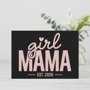 Tjej mamma Est 2026 Graviditetsavslöjande Mamman s Inbjudningar