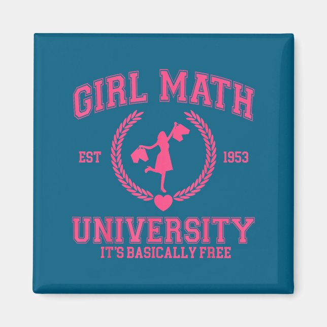 Tjej Math Universitet Det är i princip Roligt Cita Magnet (Framsidan)
