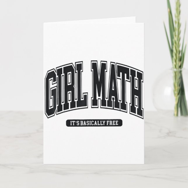 Tjej Math Universitet  Kort (Framsida)