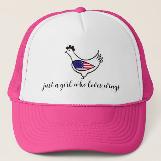 Tjej med hatt som älskar vingar keps