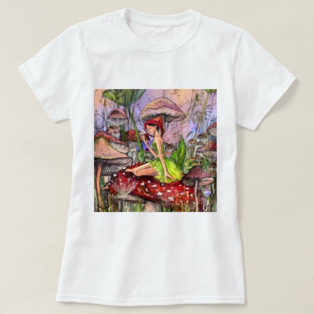 Tjej med svamp t-shirt (Design framsida)