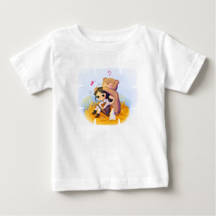 Tjej och björn T-shirt för småbarn
