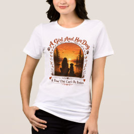 Tjej- och hundsilhuettkläder, present till djuräga t shirt