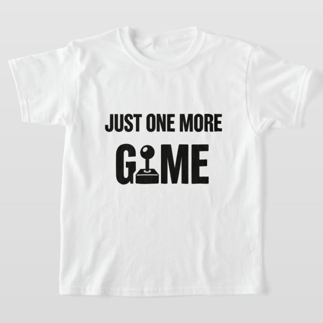 Tjej/pojke Gamer T-Shirt – “Bara En Omgång Till”  (Laydown)
