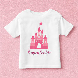 Tjej prinsessa slott Personlig T-Shirt