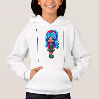 Tjej-pullover Hoodie Blåhårig tjej T Shirt