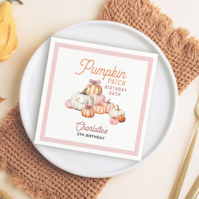 Tjej Pumpa Patch Slingor Födelsedagsfest Pappersservett (Skapare uppladdad)
