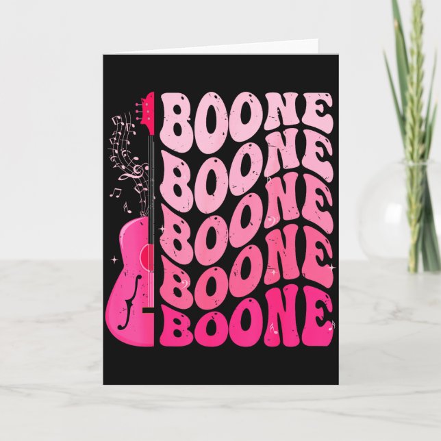 Tjej Retro Boone Groovy Blomma Förnamn D 80-talet  Kort (Framsida)