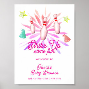 Tjej Slå Till Kägelbarnsöl Välkommen Poster