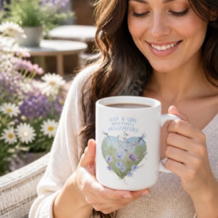 Tjej som älskar trollsländor-mugg kaffemugg
