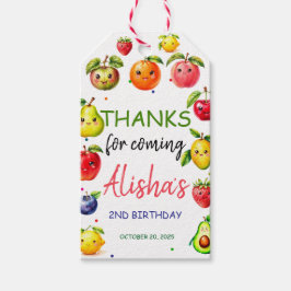Tjej Söt Frukt Födelsedag Presentetikett