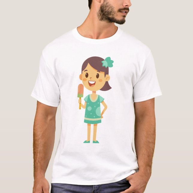 Tjej sötsaker t-shirt (Framsida)
