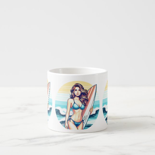 Tjej Sport & Surfing Espressomugg (Framsidan)