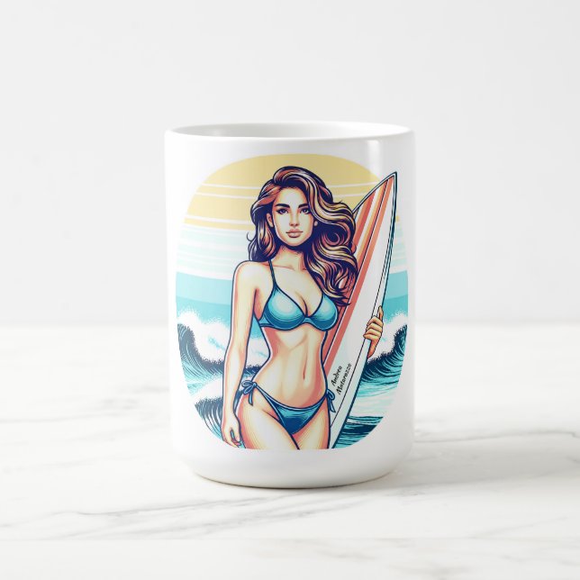 Tjej Sport & Surfing Kaffemugg (Center)