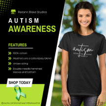 Tjej-T-Shirt för Medvetenhet om Autism