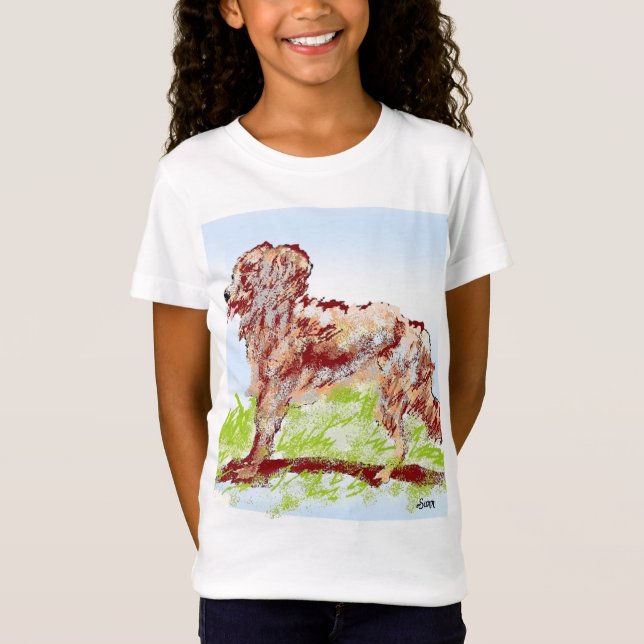 Tjej T-shirt  : Irländsk Setter (Framsida)
