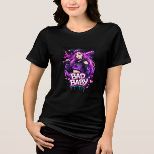 Tjej-t-shirt med dålig flicka-estetik Streetwear T Shirt
