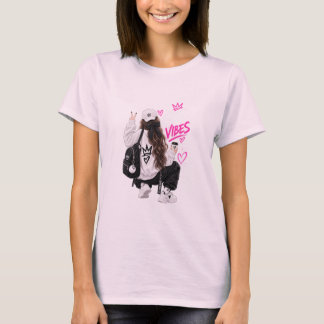 Tjej T-Shirt med mysig grafik
