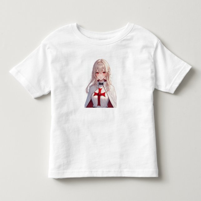 Tjej Tempelriddare Korsfarare Barn T-Shirt (Framsida)