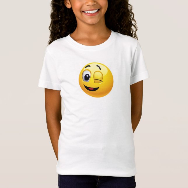 Tjej ungdomströja/Emoticon Tröja (Framsida)