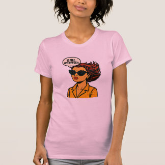 Tjej, vad som helst Retro Pop Art Serietidning Dam T Shirt