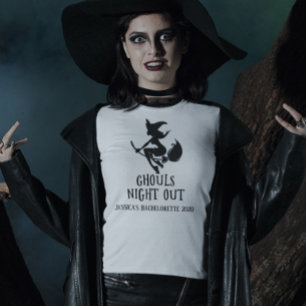 Tjejbröllop på Halloween med häxor och spöken T Shirt